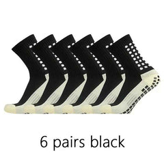 6 Pairs Professional Silicone Non-slip Football Socks Men Women Breathable Outdoor Sports Soccer Grip Socks